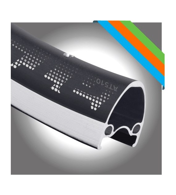 Obręcz szosa ALEXRIMS AT510, V-brake, Stożek 27mm, 700C 622x17, 28 otworów, Czarna, Waga 510g (NEW)