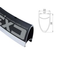 Obręcz szosa ALEXRIMS CX35, V-brake, Stożek 35mm, 700C 622-17, 32 otwory, Czarna, Waga 490g (DWZ)
