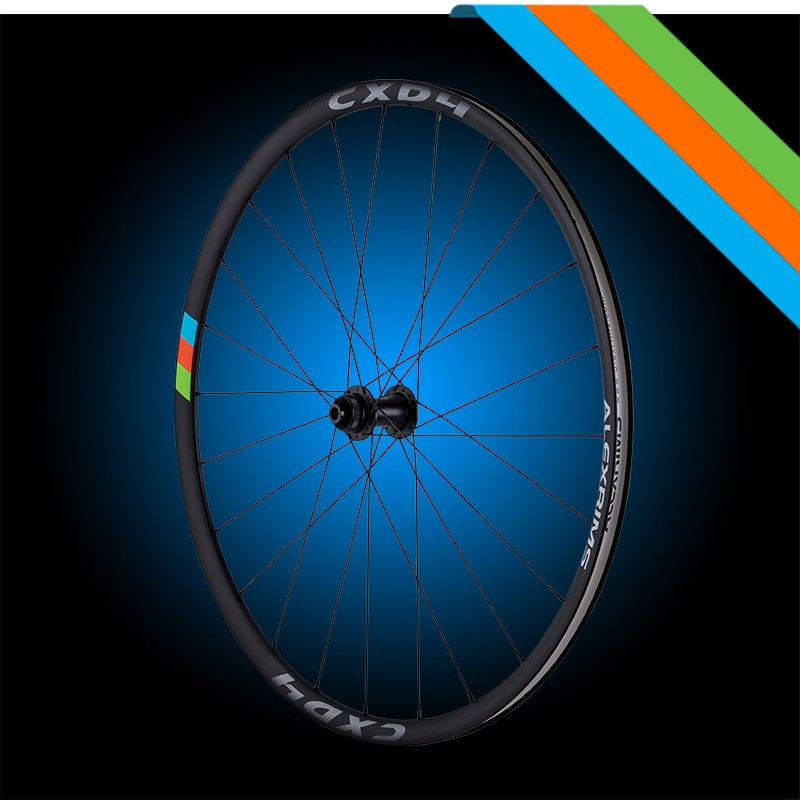 Koła szosowe ALEXRIMS CXD4, H. tarczowy IS, Sztywna oś 12X100/R12X142, Stożek 23mm, 700C 622-19,  TRS, Aluminium, Cieniowane szprychy, Waga 1564g