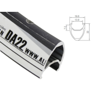 Obręcz szosa ALEXRIMS DA22, V-brake, Stożek 22mm, 700C 622x14, 32 otwory, Czarna, Waga 450g (NEW)