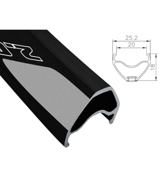 Obręcz mtb ALEXRIMS EVO 2.0, H. tarczowy, Stożek 18mm, 27.5  584x20, 32 otwory, Kapslowana, Czarna, Waga 390g (DWZ)