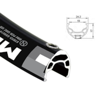 Obręcz mtb/trekking ALEXRIMS MD19, H. tarczowy, Stożek 17mm, 27.5  622x19, 32 otwory, Kapslowana, Czarna, Waga 440g (DWZ)