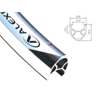 Obręcz szosa ALEXRIMS R450, V-brake, Stożek 19,8mm, 700C 622x14, 36 otworów, Biała, Waga 470g (DWZ)