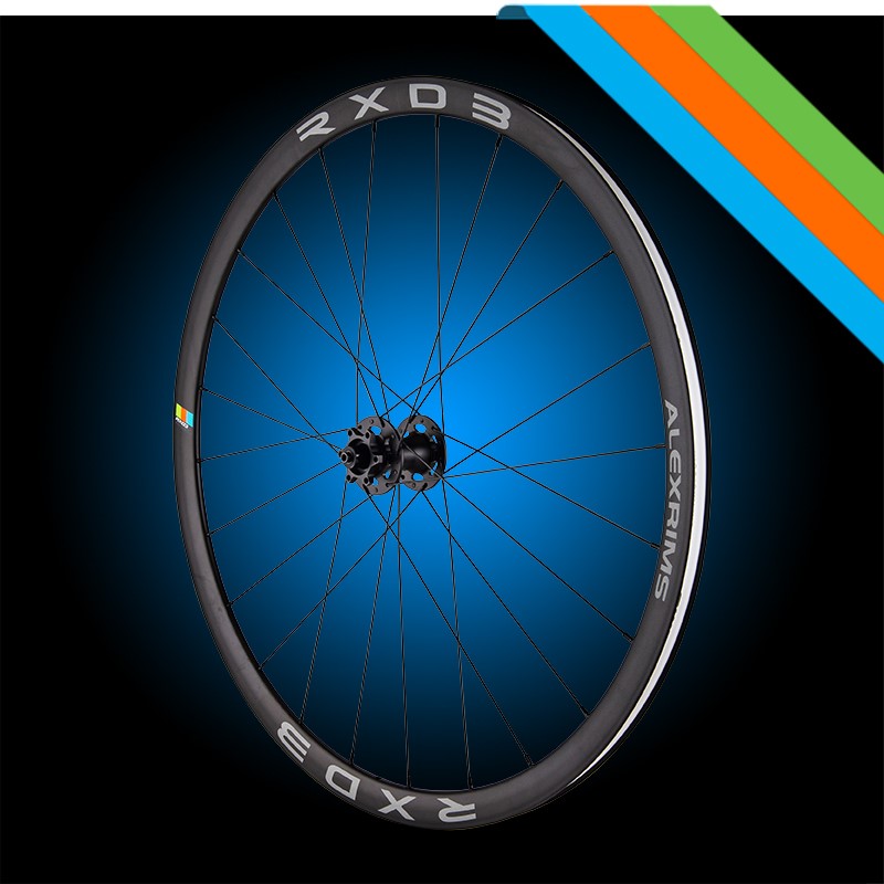 Koła szosowe ALEXRIMS RXD3, H. tarczowy IS, Sztywna oś 12X100/R12X142, Stożek 30mm, 700C  622-19, TRS, Aluminium, Cieniowane szprychy, Waga 1550g