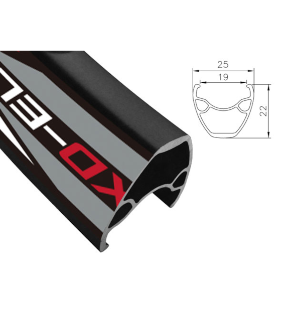 Obręcz mtb ALEXRIMS XD ELITE, H. tarczowy, Stożek 22mm, 27.5  584x19, 32 otwory, Kapslowana, Czarna, Waga 490g (DWZ)