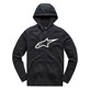 Bluza z kapturem ALPINESTARS AGELESS II ZIP HOODIE, Black/White - roz. L (NEW)