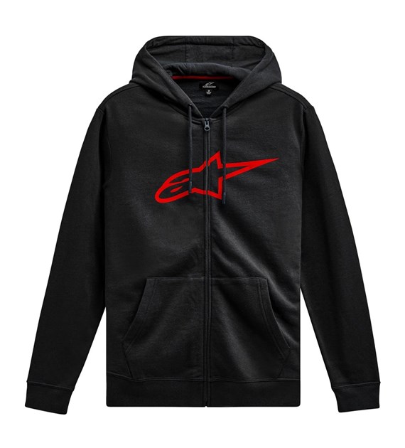 Bluza z kapturem ALPINESTARS AGELESS II ZIP HOODIE, Black/Red - roz. M (NEW)