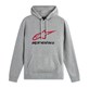 Bluza z kapturem ALPINESTARS ALWAYS 2.0 HOODIE, Grey Heather/Red/Black - roz. L (NEW)