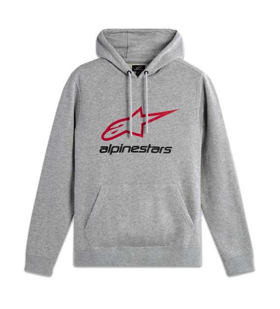 Bluza z kapturem ALPINESTARS ALWAYS 2.0 HOODIE, Grey Heather/Red/Black - roz. M (NEW)