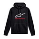 Bluza z kapturem ALPINESTARS ALWAYS 2.0 HOODIE, Black/White/Red - roz. L (NEW)