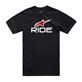 T-shirt ALPINESTARS RIDE 4.0 CSF TEE, Black/White/Red - roz. M (NEW)