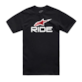T-shirt ALPINESTARS RIDE 4.0 CSF TEE, Black/White/Red - roz. XXL (NEW)