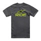 T-shirt ALPINESTARS RIDE 4.0 CSF TEE, Charcoal/Lime/Black - roz. M (NEW)