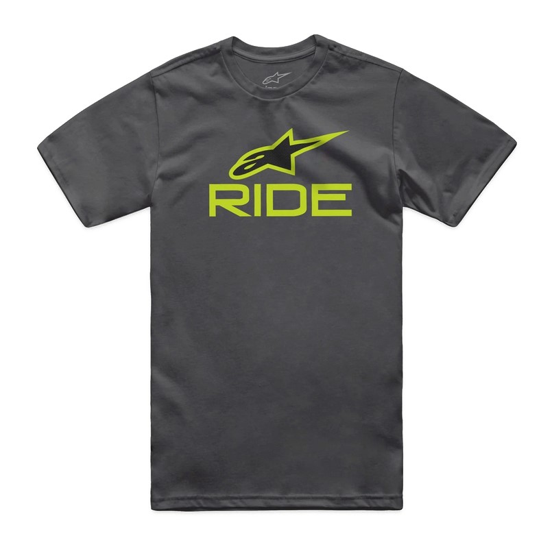 T-shirt ALPINESTARS RIDE 4.0 CSF TEE, Charcoal/Lime/Black - roz. S (NEW)