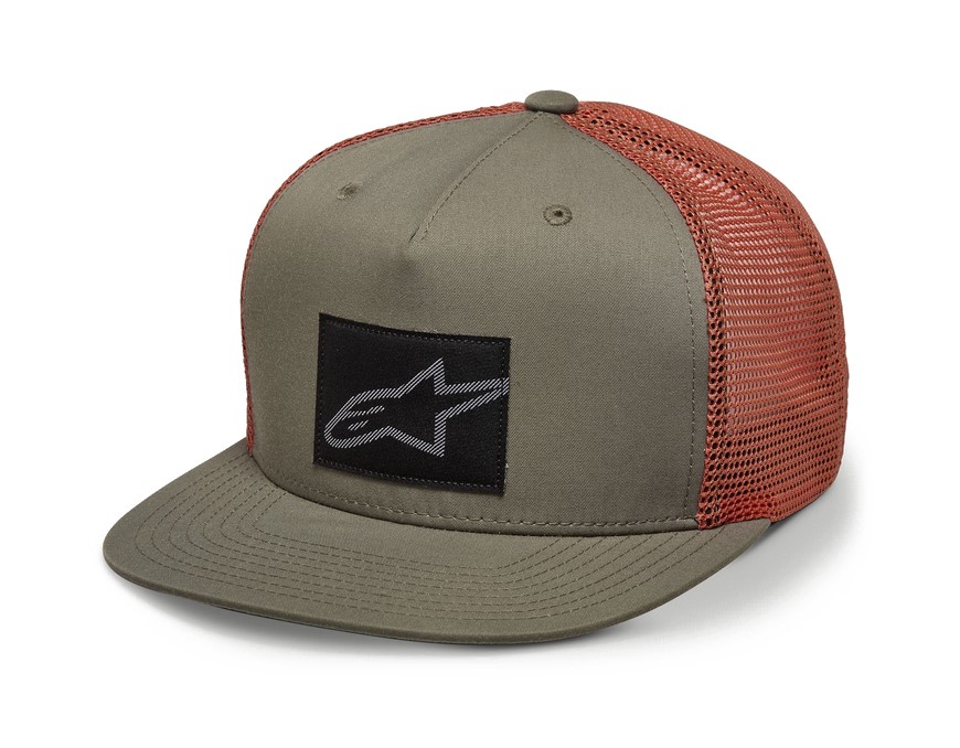 Czapka z daszkiem ALPINESTARS SUSSED TRUCKER HAT, Military/Orange - roz. One Size (NEW)