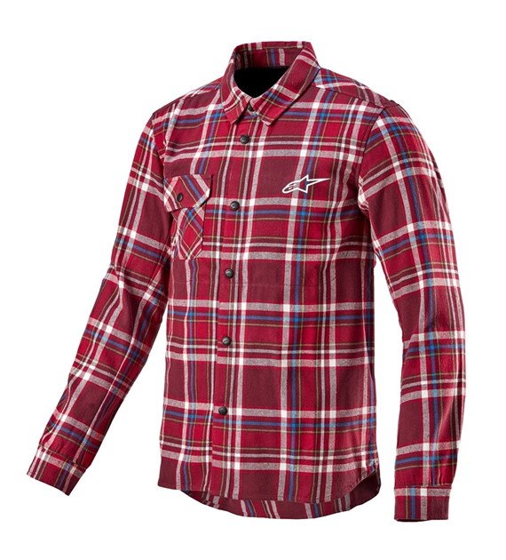 Koszula długi rękaw ALPINESTARS WHISTLER WIND BLOCK PLAID SHIRT, maroon - roz. M (NEW)