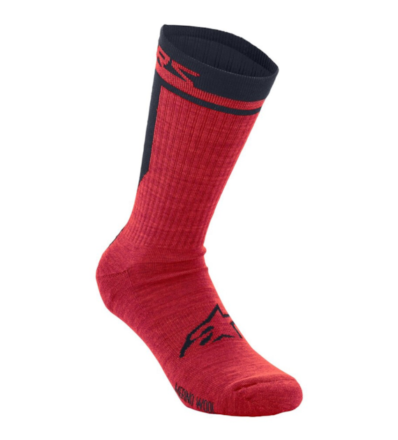 Skarpetki ALPINESTARS MERINO SOCKS 24, red black roz. M (NEW)