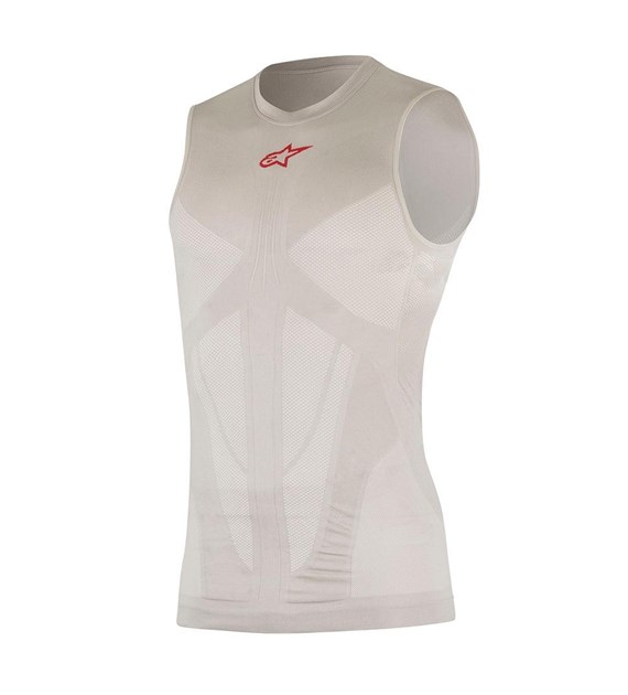 Koszulka termoaktywna bez rękawów ALPINESTARS TECH TANK SUMMER, Silver Red - roz. M/L (NEW)