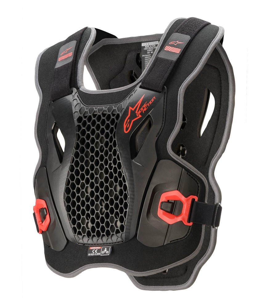 Kamizelka ochronna ALPINESTARS BIONIC ACTION CHEST PROTECTOR, Black Red - roz. XXL, Ochrona level 1 (NEW)
