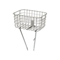 Kosz na przednią oś BASIL ROBIN 26 -28 , stalowy silver cloud + zestaw montażowy (NEW)