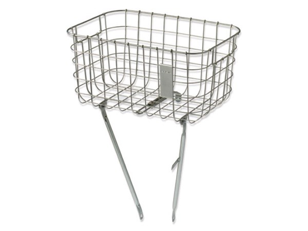 Kosz na przednią oś BASIL ROBIN 26 -28 , stalowy silver cloud + zestaw montażowy (NEW)