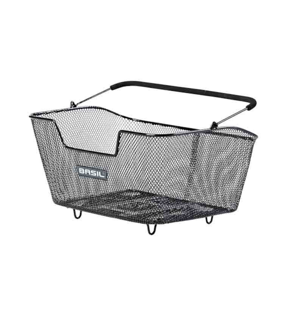 Kosz tylny na bagażnik BASIL BASE M MULTI SYSTEM, MULTI System, stalowy czarny (WYPRZEDAŻ -50%)