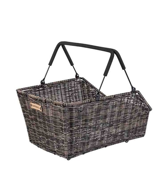 Kosz na tylny bagażnik BASIL CENTO RATTAN LOOK MIK, MIK System (ready to go) wodoodporny nature brown (NEW)