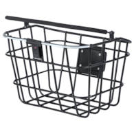 Kosz na kierownicę BASIL BREMEN ALU BE/KF NORDLICHT aluminowy + Oświetlenie + Płytka mocująca do kosza BASIL BASEASY + KLICKFIX ADAPTER PLATE system do mocowania na sztycę kierownicy i kierownicę odpinany (bez wspornika) (WYPRZEDAŻ -50%)