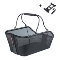 Kosz tylny na bagażnik BASIL CENTO TECH FIBER NORDLICHT MIK, MIK System (ready to go) alumninium solid black (WYPRZEDAŻ -50%)