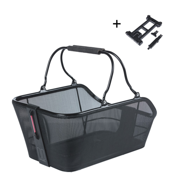 Kosz tylny na bagażnik BASIL CENTO TECH FIBER NORDLICHT MIK, MIK System (ready to go) alumninium solid black (WYPRZEDAŻ -50%)