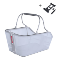 Kosz tylny na bagażnik BASIL CENTO TECH FIBER NORDLICHT MIK, MIK System (ready to go) alumninium blue silver (WYPRZEDAŻ -50%)