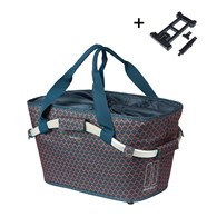 Torba na bagażnik BASIL FLAIR CARRY ALL REAR BASKET, MIK z adapterem do mocowania, 22L, Wodoodporna, Navy (NEW 2025)