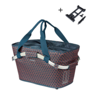 Kosz tylny na bagażnik BASIL FLAIR CARRY ALL REAR BASKET MIK, MIK z adapterem do mocowania (ready to go), 22L, Wodoodporna, Navy (NEW)
