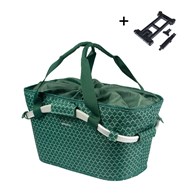 Torba na bagażnik BASIL FLAIR CARRY ALL REAR BASKET, MIK z adapterem do mocowania, 22L, Wodoodporna, Green (NEW 2025)