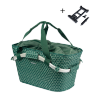 Kosz tylny na bagażnik BASIL FLAIR CARRY ALL REAR BASKET MIK, MIK z adapterem do mocowania (ready to go), 22L, Wodoodporna, Green (NEW)