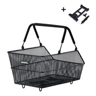 Kosz na tylny bagażnik BASIL CENTO MIK, MIK System (ready to go), Adaptor Plate 2.0 (blokada), stalowy czarny (NEW)