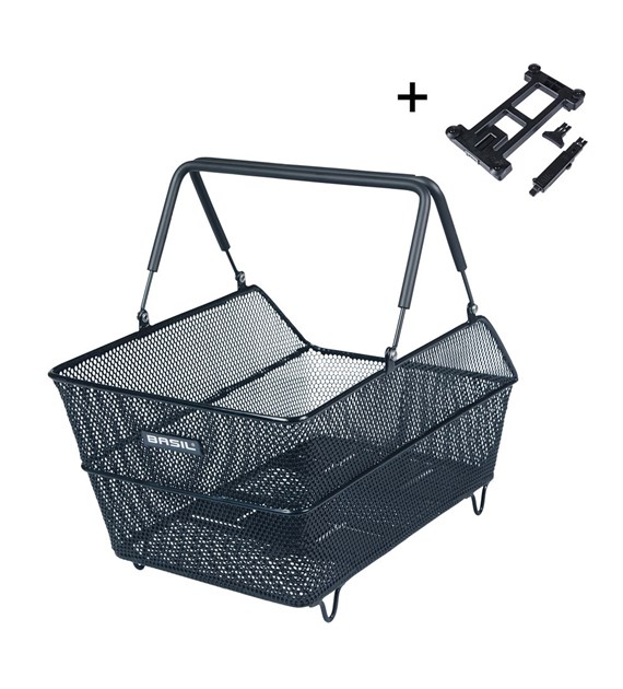 Kosz tylny na bagażnik CENTO MULTI, MULTI Sysytem, mocowanie przenośne, stalowy czarny (NEW)