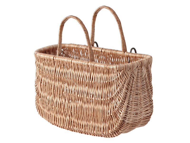Kosz na kierownicę/bagażnik BASIL SWING mocowanie na haki, wiklinowy brązowy natural (NEW)