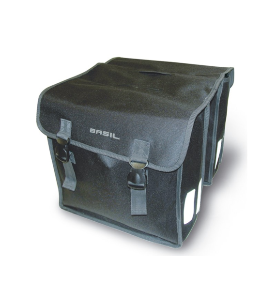Sakwa podwójna BASIL MARA XL 35L, mocowanie na paski, wodoodporna czarna (NEW)