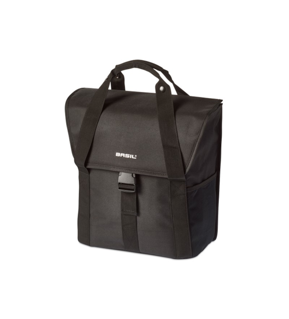 Sakwa pojedyncza BASIL GO SINGLE BAG 16L, Hook On System, solid black (NEW).