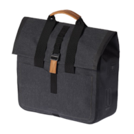 Sakwa pojedyncza BASIL URBAN DRY SHOPPER 25L, Hook On System, tkanina poliester z powłoką ochronną, 100% wodoodporna, charcoal melee (NEW)