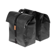 Sakwa podwójna BASIL URBAN DRY DOUBLE BAG 50L, Universal Bridge System, poliester, wodooporna, matt black (NEW)