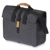 Sakwa pojedyncza BASIL URBAN DRY BUSINESS BAG 20L, Hook On System, 100% wodoodporna charcoal melee (NEW)