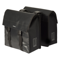 Sakwa podwójna BASIL URBAN LOAD DOUBLE PANNIER BAG 48-53L, Universal Bridge System, 100% wodoodporna, black/black (NEW)