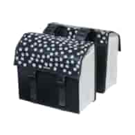 Sakwa podwójna BASIL URBAN LOAD DOUBLE PANNIER BAG 48-53L, Universal Bridge System, 100% wodoodporna, black reflective/black (NEW)