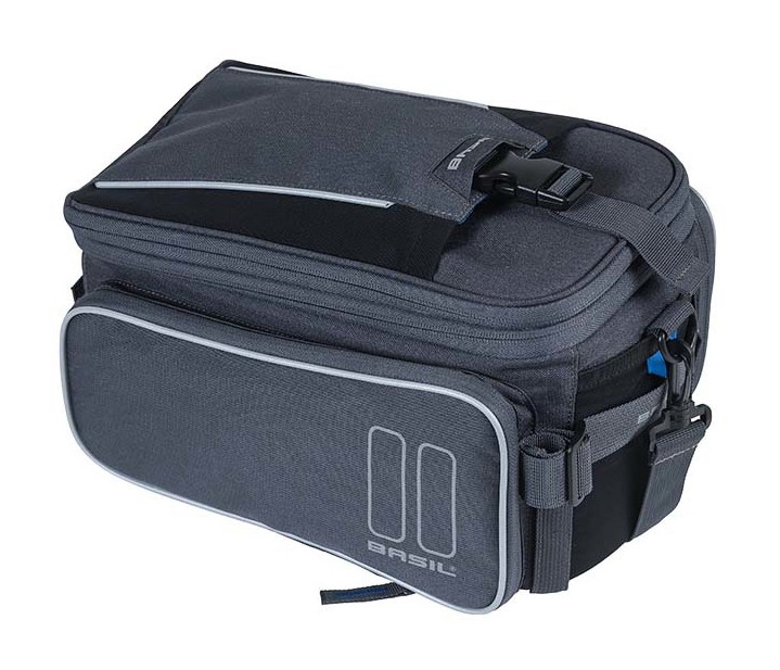 Torba na bagażnik BASIL SPORT DESIGN TRUNKBAG 7-15L, Universal Bridge System, wodoodporna graphite (NEW)