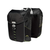 Sakwa podwójna BASIL MILES DOUBLE PANNIER BAG 34L, Universal Bridge System, 100% wodoodporna black lime (NEW)
