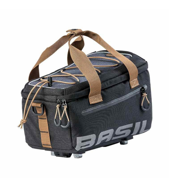 Torba na bagażnik BASIL MILES TRUNKBAG MIK 7L, MIK System (ready to go), 100% wodoodporna black slate (NEW).
