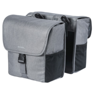 Sakwa podwójna BASIL GO DOUBLE BAG 32L, Universal Bridge System, grey melee (WYPRZEDAŻ -50%)