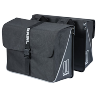Sakwa podwójna BASIL FORTE DOUBLE PANNIER BAG 35L, Universal Bridge System, wodoodporna poliester, black (NEW)